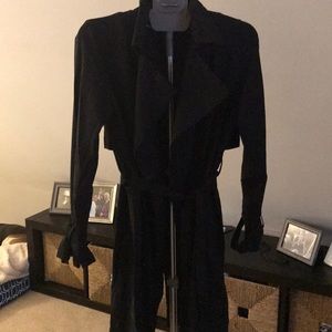 Never worn black light weight trench coat.